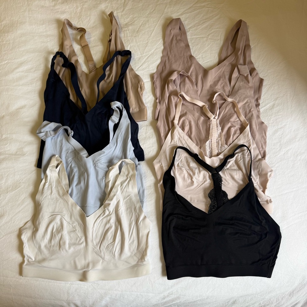 Soma Seamless Bralette Collection - Black, Cream, Pink, Blue